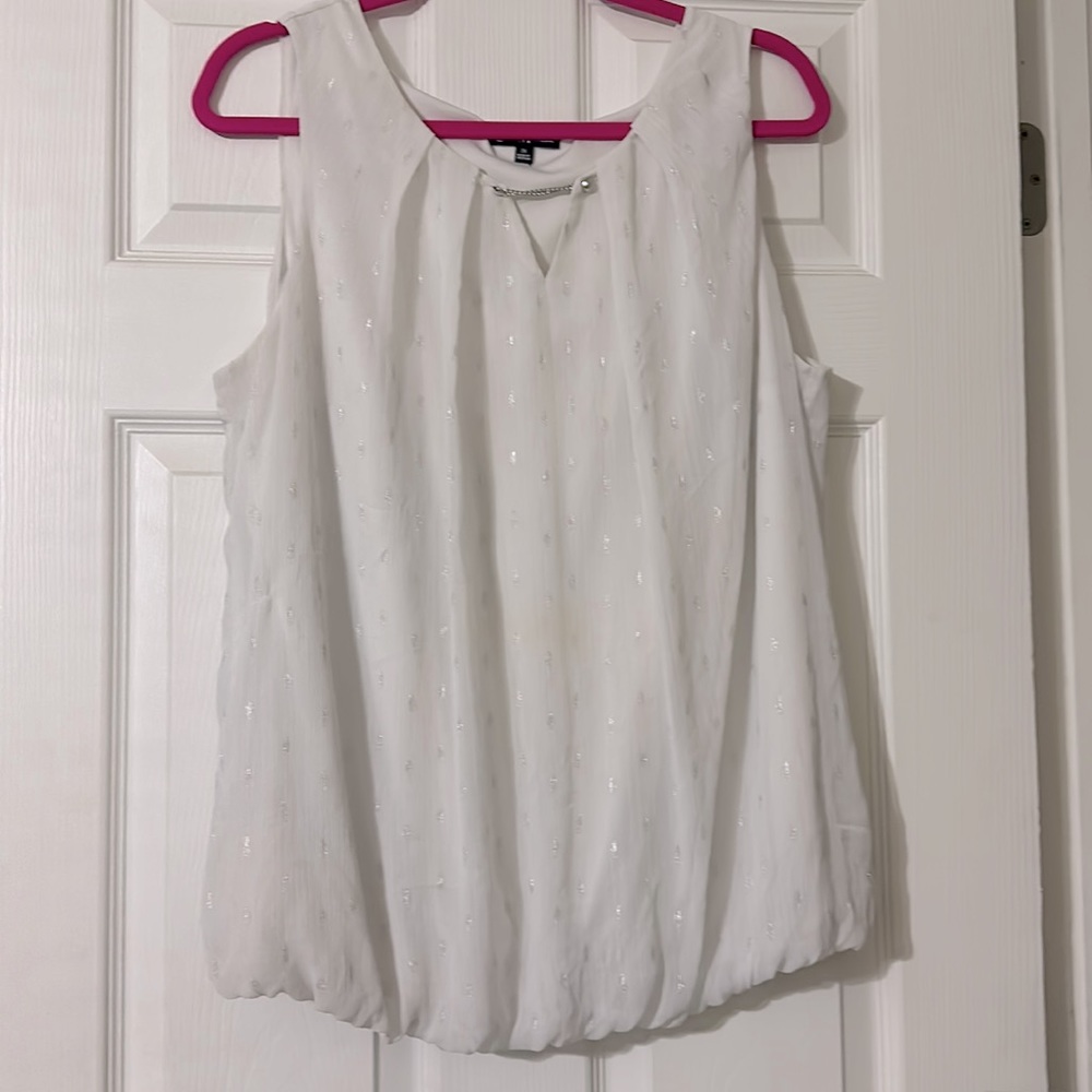 White and silver tank